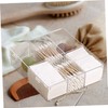 Ciieeo Acrylic Cotton Pad Holder with Clear Lid Multi Compartment