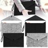 Pack of 4 Felt Document Wallets A4: Document Wallets A4