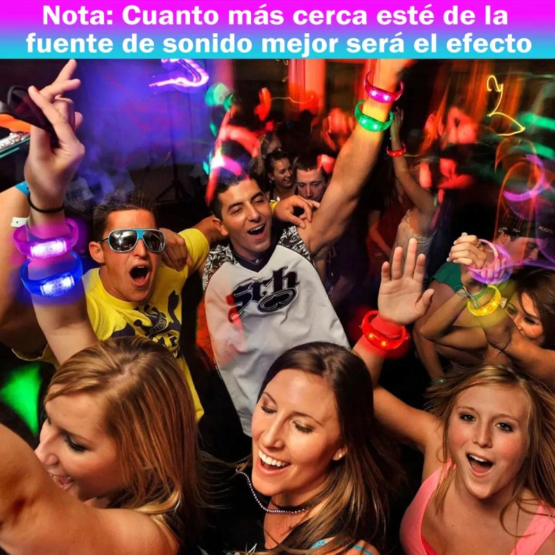 24pcs Pulseras Audioritmicas Concierto Para Fiesta Batucada