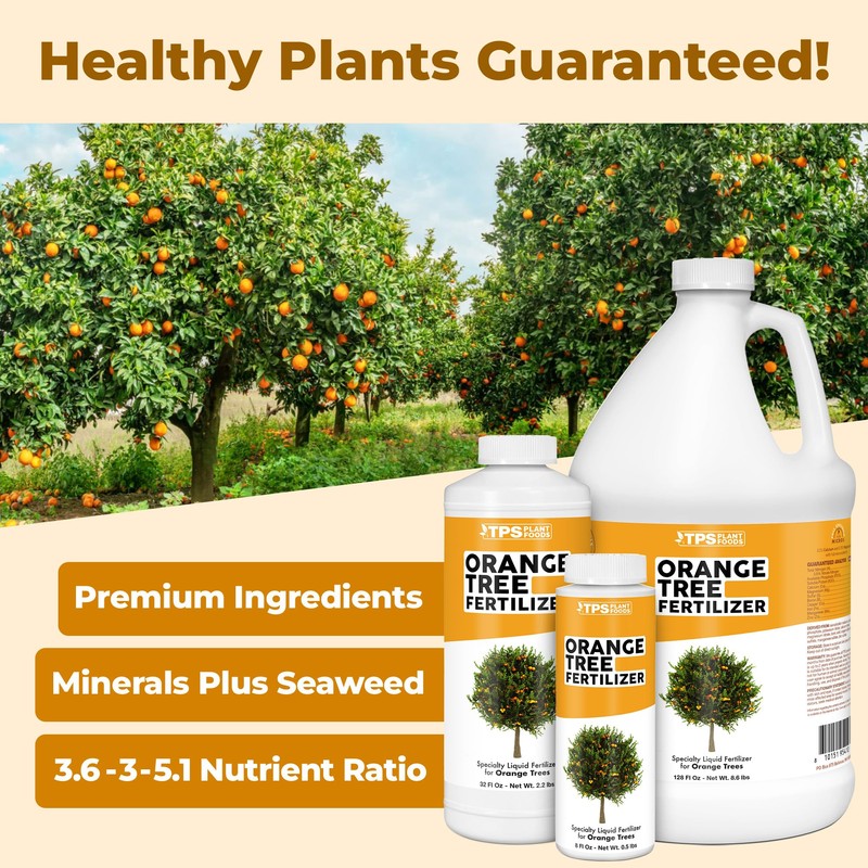Orange Tree Fertilizer, Complete Liquid Orange Tree Citrus Plant Food,