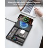 Valet Tray, Built in Wireless Charging Pad, Nightstand Organizer, Two-Toned