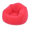 Inflatable Lounge Chair Flocking PVC Portable Folding Blow Up Sofa