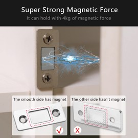 Redunest Cabinet Magnetic Catch, 6 Pack Ultra Thin Magnetic Cabinet Door Catch, Adhesive Cabinet Magnets for Kitchen Drawer Cabinet Door Closet, Concealed Strong Magnetic Cabinet Latch