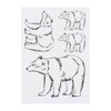 Azeeda 4 x 'Bär, Strichzeichnung' Temporäre Tattoos - Wasserfest, Hautfreundlich