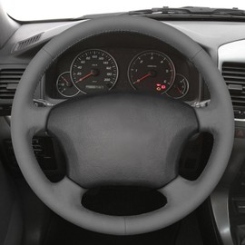 MEWANT Steering Wheel Cover for Tacoma Tundra 4Runner Sienna Highlander Sequoia Land Cruiser Prado 120 Land Cruiser Hilux LS400 GX GX470 Hand-Stitched