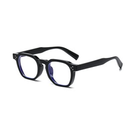 LJCZKA Glasses with Blue Light Filter Round Men Women Round Glasses Without Prescription Retro Anti Blue Light Glasses Square Computer Glasses, black