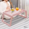 6PCS Bed Tray Table with Folding Legs, Breakfast in Bed