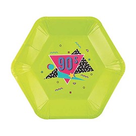 90S Dinner Plate - Party Supplies - 8 Pieces