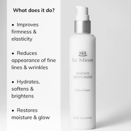 Le Mieux Essence Moisturizer - Peptide-Infused Facial Anti Aging Emulsion with Marine Collagen, Hexapeptide-8 & Hyaluronic Acid Base, Hygrating & Fragrance-Free (4.2 oz / 125 ml)