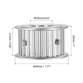 MECCANIXITY 5M 25Teeth Timing Pulley Synchronous Wheel Belt Drive Without Step 25mm Height 5mm Pitch 16mm Bore for Belt, 3D Printer, CNC