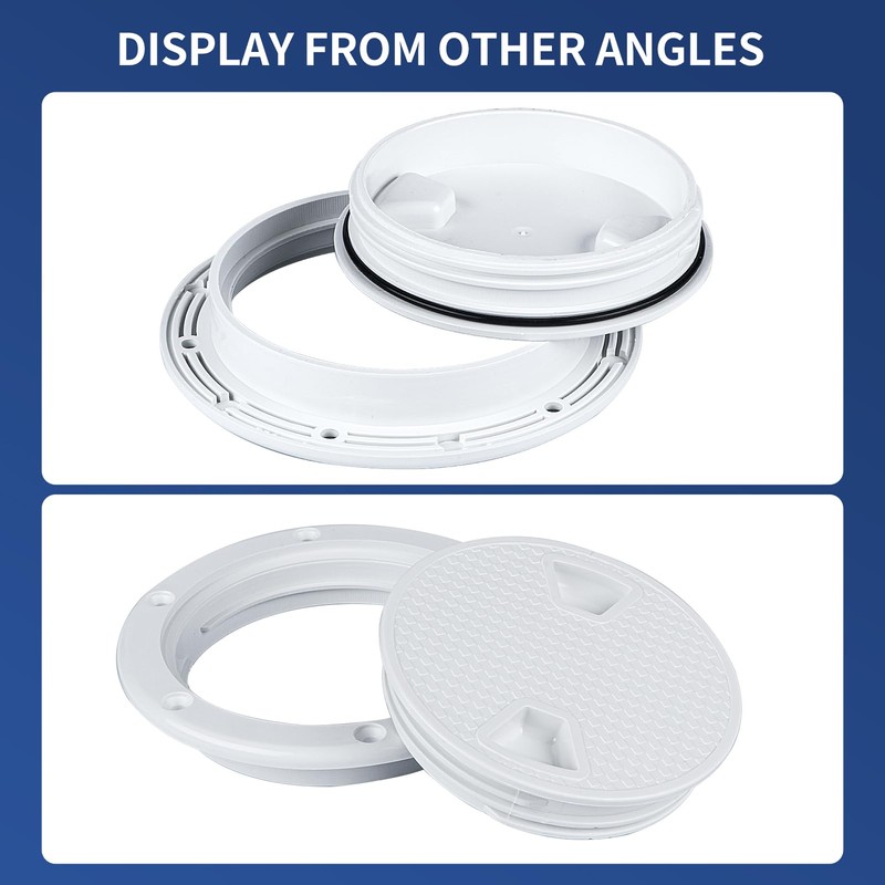 Smartmarine Boat Hatch White 4" 6" 8" Round Non Slip