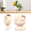 Face Flower Pot Head Planter Pots Resin Succulent Planter with