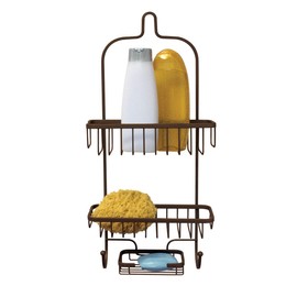 Home Basics Bronze HEAVYWEIGH Heavyweight 2-Tier Shower Caddy, 10.25 x 5 22.5 SC30409 [A-to-Z De