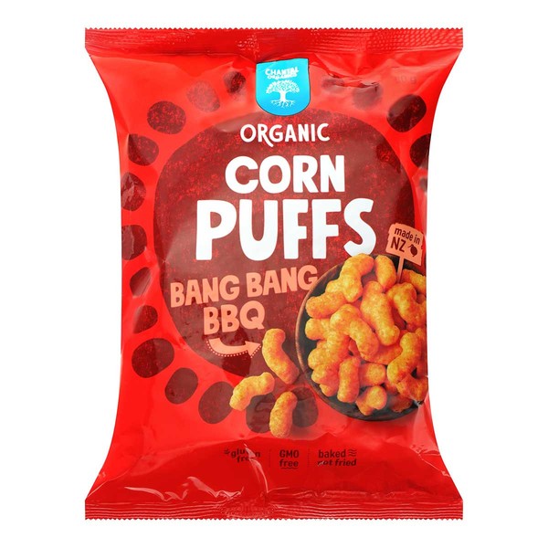 Chantal Organics Organic Corn Puffs - Bang Bang BBQ - 90gm