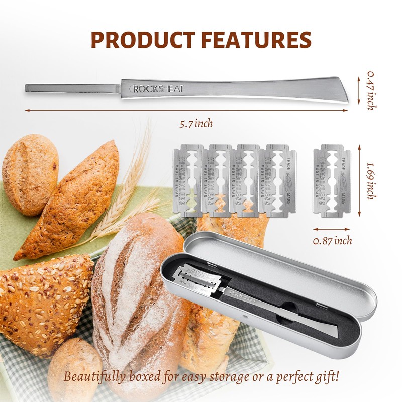 Bread Lame Dough Scoring Tool, Stainless Steel Scoring Knife with