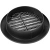 Vent Systems Ø3" Inch Black Louvered Plastic Door Vent –