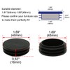 sourcingmap 1 7/8" 48mm OD Plastic Round Tube Ribbed Inserts