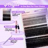 Eyelash Extensions Set, 80D + 100D, Manga Spiky Lash Cluster