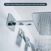 sourcing map Square Shower Arm Flange, 3.5" Stainless Steel Escutcheon
