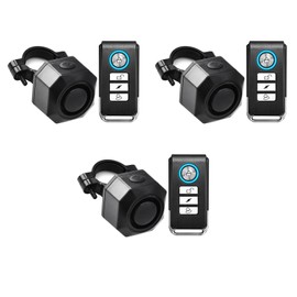 GREENCYCLE Electric Bike Alarm with Remote Controller,Car Vibration Alarm USB,IP65 Waterproof Outdoor Cycle Security Alert,Safety Alarms for Vehicle Trailers and Motorcycles,3PK