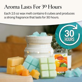 Candle Warmers Etc Classic Wax Melts 2.5oz, Mahogany Teak Fragrance (4-Pack) – Each Pack has x4 2.5 oz Wax Melts and 30 Hours of Fragrance – Perfect for bedrooms, Living Rooms, and bathrooms