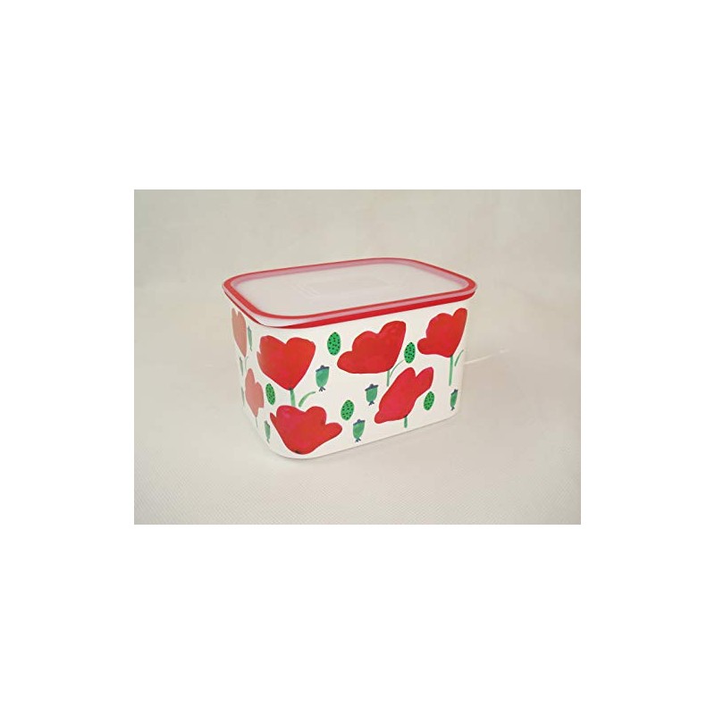 TUPPERWARE Quadro Optimum Ultimo 17158 2.1 L White Red Flower