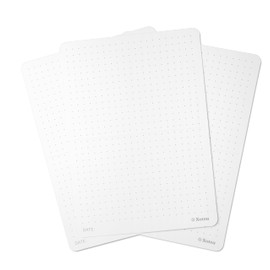 Notsu Dot Grid Index Cards 5x7 inch, 40 ct | Thick Foldable Dotted Note Cards w/Rounded Corners | Premium Heavy Duty Paper 350 gsm
