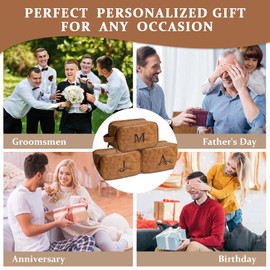 Janhavi Groomsmen Gifts, Men's Accessories Case, Waterproof Makeup Bag for Traveling, Cruise Essentials Travel Bag, Men's Accessories Storage, Mens Travel Bag Toiletry, Travel Essentials (Brown Y)