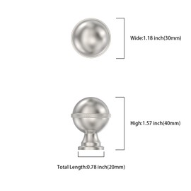 Asidrama 10 Pack Brushed Satin Nickel Kitchen Cabinet Knobs Dresser Knobs Drawer Knobs Cabinet Hardware Knobs for Drawers