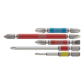 Vessel GS5P-01 40V Compatible Gosai Bit, Double-Ended +2/-6×65, +2×110, +3×65, Single Head +1×65, +2×100, Set of 5