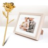 Long Stem Rose Gifts Dipped 24K Real Artificial Flower with