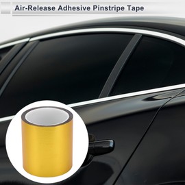 RATCHROLL 1 Roll Universal Air-Release Adhesive Pinstripe Tape Matte Automotive Pinstriping Tape Gold Tone 164.04ft x 3.94"