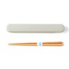 Takenaka Chopsticks Mayu Mayu Chopsticks Case Set Gray Chopsticks 18cm