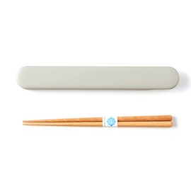 Takenaka Chopsticks Mayu Mayu Chopsticks Case Set Gray Chopsticks 18cm