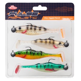 Berkley Pulse Realistic Perch Prerigged, Fishing Hook, Soft Lures, PredatorFishing, Zander, Unisex, Assorted, 10g | 11cm