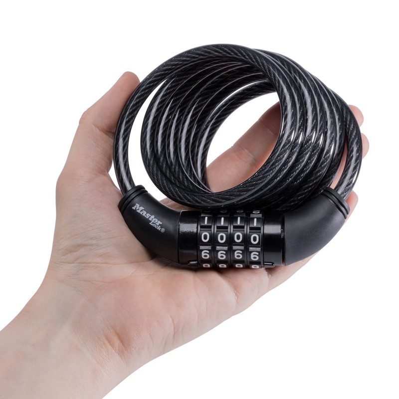 Master Lock Black Set Your Own Combination Bike Lock, Metal