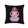 Hindu Ganesha Puja Elephant God India Meditation Yoga Murti Throw