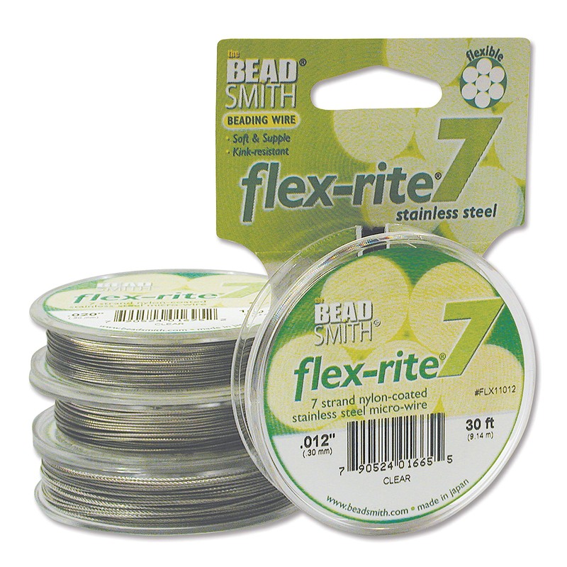 The Beadsmith Flex-Rite 7 Strand Nylon Coated, Stainless-Steel Beading Wire,