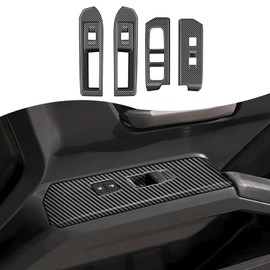 Front and Rear Doors 4pcs Look Interior Door Armrest Window Switch Panel Cover Trim Compatible with Toyota Tacoma 2024+ (Black Carbon Fiber)
