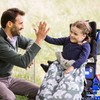 BundleBean - 100% Waterproof Fleece-Lined Child Wheelchair Cover (Grey Polar