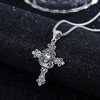 KATHLU Cross Necklace for Men Women 925 Sterling Silver Jesus