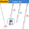 Kimmkco Spin Mop Replacement Handle, 4-Section 30-to-58 inch Mop Stick