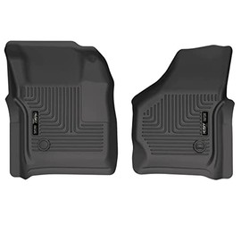 Husky Liners Weatherbeater Floor Mats | Fits 1999-2007 Ford F-250/F-350 (All Cab Sizes) Without Manual Shifter | Front Row, 2-pc Black - 13481