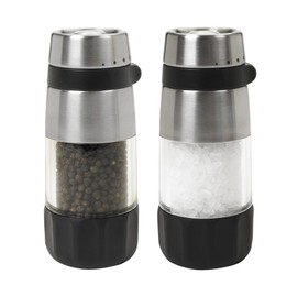 OXO Good Grips Salt and Pepper Grinder Set, Stainless Steel & Good Grips Steady Paper Towel Holder