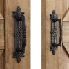 SMARTSTANDARD Heavy Duty 9" Antique Barn Door Handle Set of