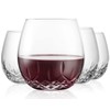 SHOSHIN Hand Cut Stemless Wine Glasses Lead-free Crystal Drinking Glass