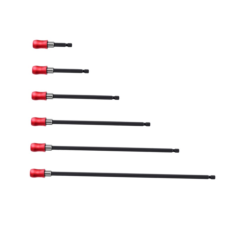 6PCS Bit Extension Bars Hex Socket 6.35mm Extension Bit Holder