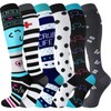 cerpite Compression Socks for Women & Men 6 Pairs Knee