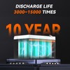 12V 10Ah LiFePO4 Battery, Up to 3000 Deep Cycles Rechargeable