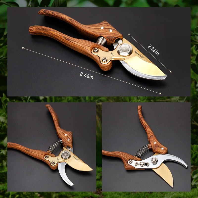 Garden Shears, Handheld Pruning Shears for Heavy Duty, Ergonomic Gardening